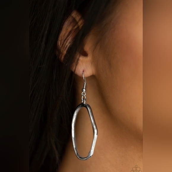 Eco Chic Silver Earrings - Picture 2 of 3